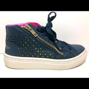 Skechers Navy and Gold High Tops Size 12